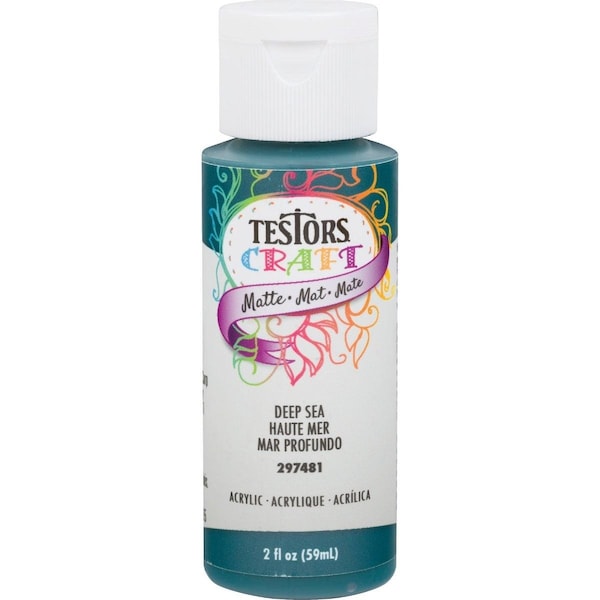 Testors 2 Oz. Acrylic Matte Craft Paint, Deep Sea 297481 - main